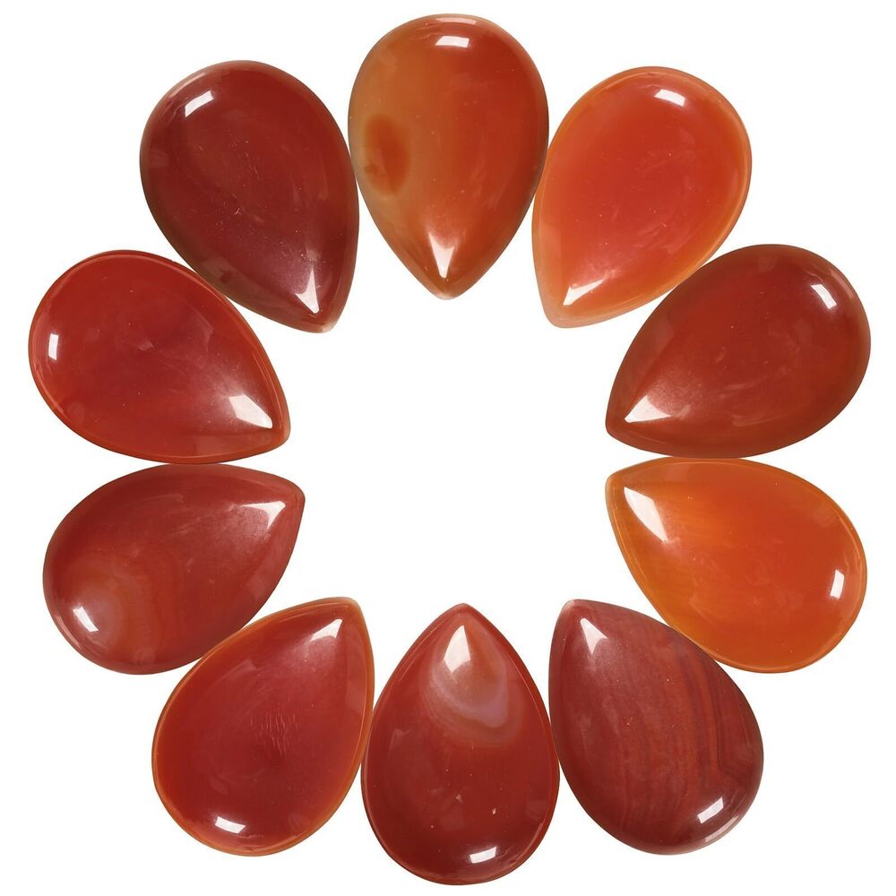 1068 Pack of 10 Teardrop Shaped Cabochons CAB Flatback for Jewelry Making